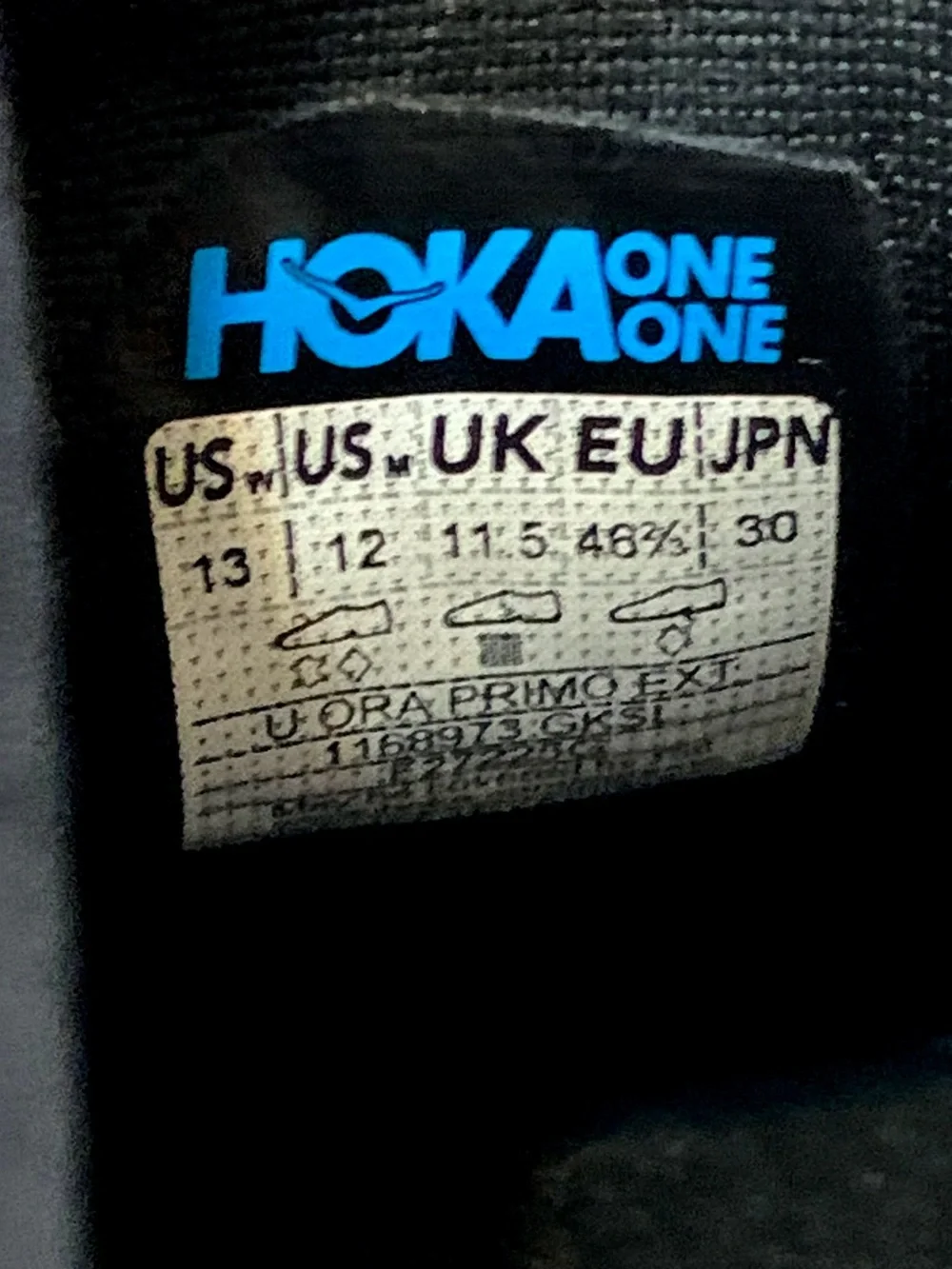 Hoka One One size 12
